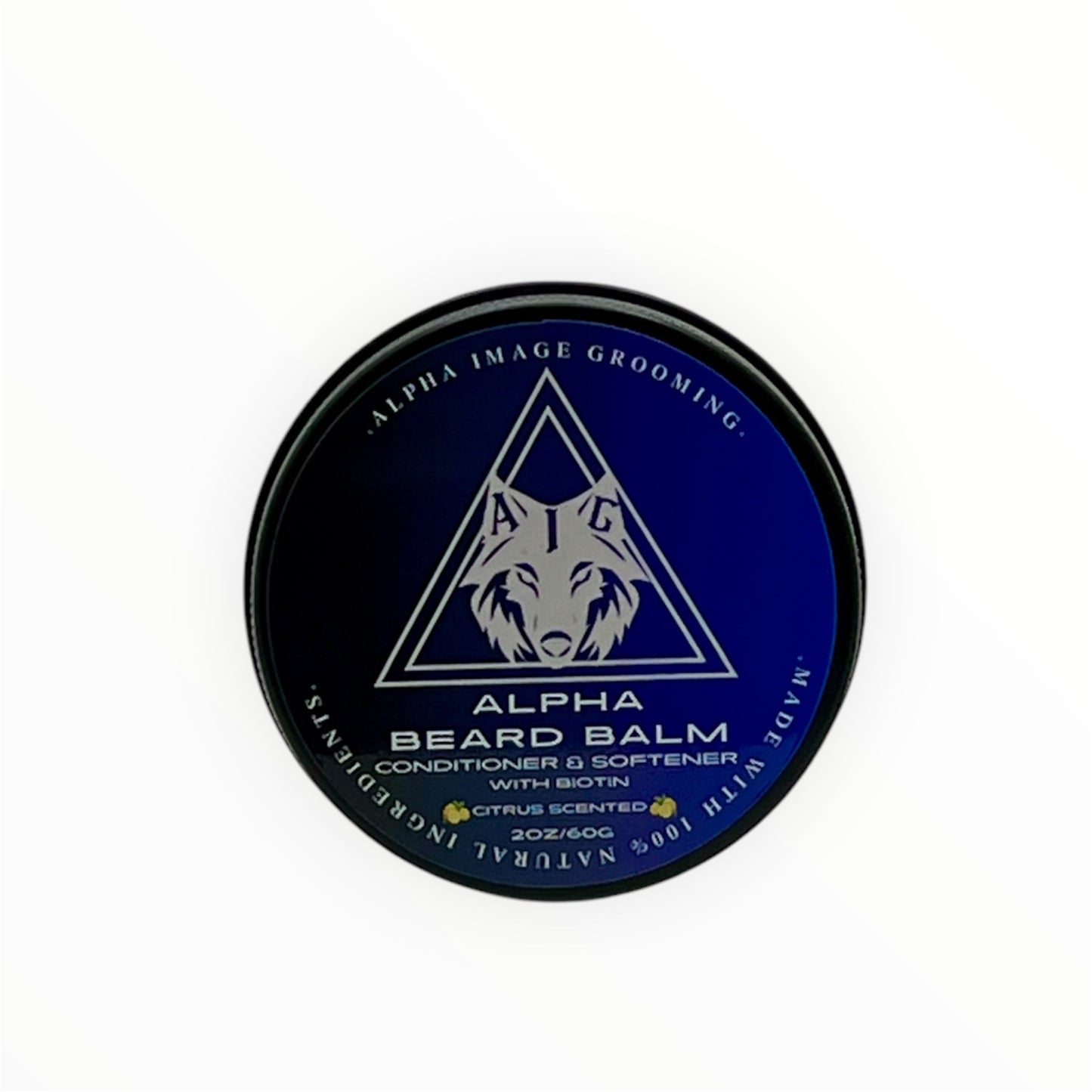 Alpha Image Beard Balm|Citrus Scented|With Biotin|Made With 100% Natural Ingredients To Support Beard Softness And Beard Growth|