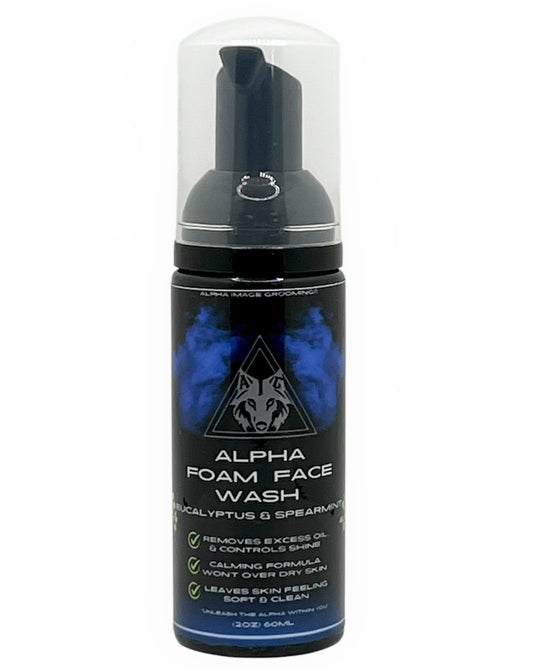 Alpha Foam Face Wash|Spearmint & Eucalyptus Infused|All Natural| Aloe Vera|Men & Woman|Foam Wash|