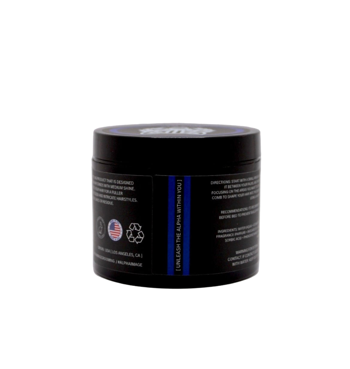 Alpha AQUA Hair Wax|Fresh Scent|Made With 100% Natural Ingredients|Low Shine|Flexible Hold|
