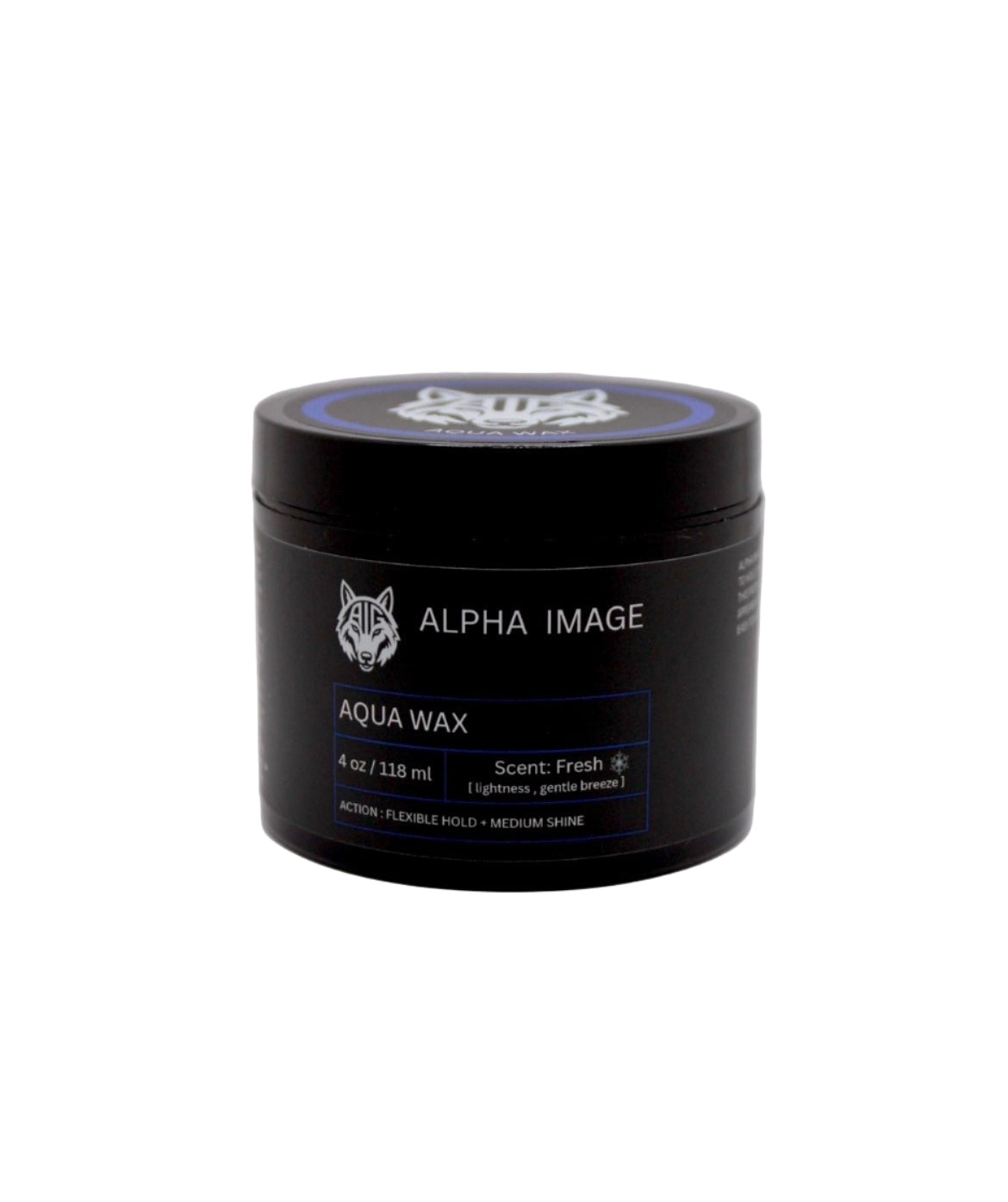 Alpha AQUA Hair Wax|Fresh Scent|Made With 100% Natural Ingredients|Low Shine|Flexible Hold|