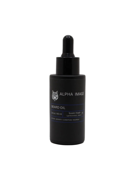 Alpha Image Fresh Scented Beard Oil |1.40oz|Infused With 100% Natural Ingredients To Soften/Moisturize/Support Beard Growth|Long Lasting Scent|